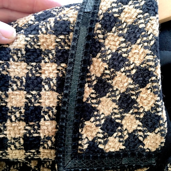 Kasper ASL Houndstooth Jacket with Faux Leather Trim 10 - Picture 11 of 16